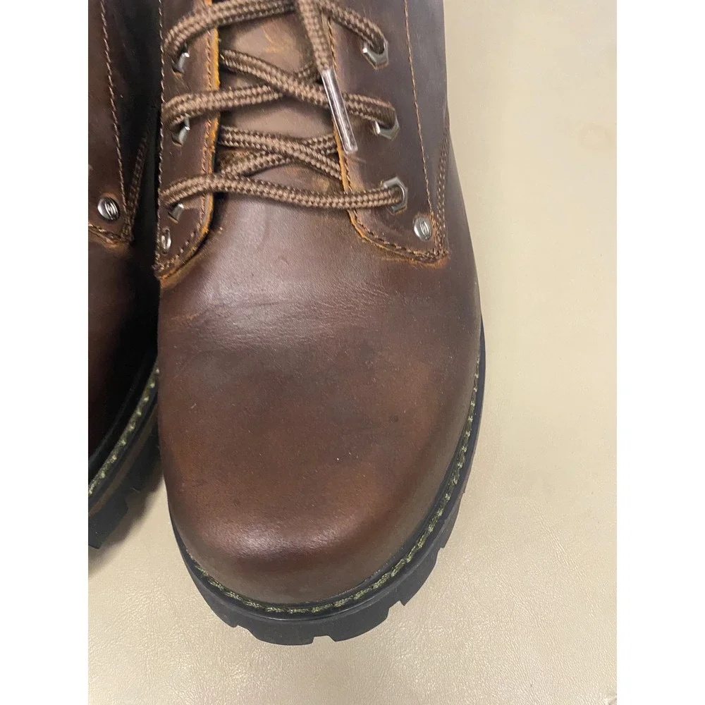 Skechers Mens Brown Leather Tom Cats Boots Utility Shoes Brown 11 Extra Wide